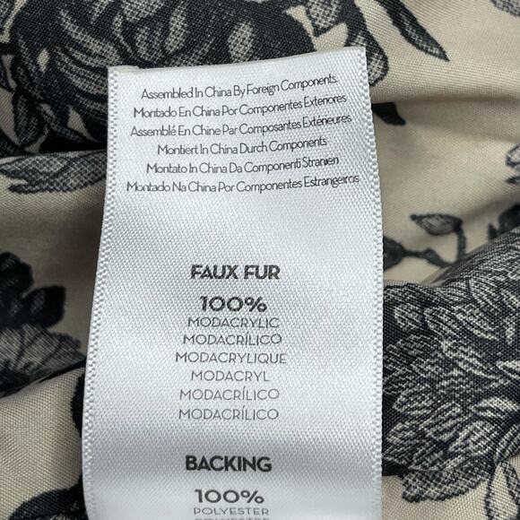 Mother womens The Letterman Faux Fur Bomber Jacket size M Wash stroke of fortune - Picture 10 of 13